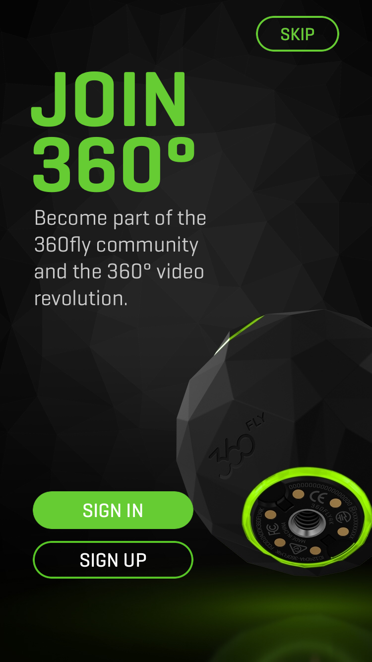 Create Account On 360fly App