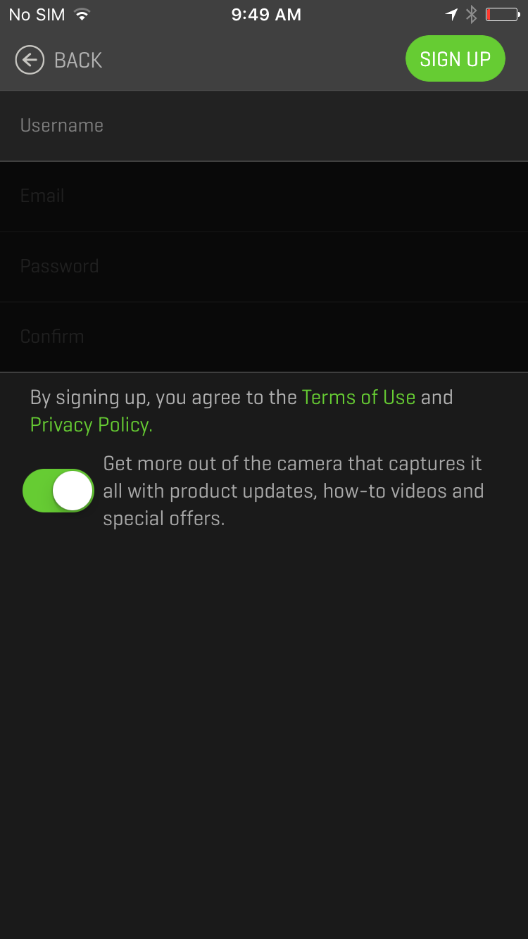 Create Account On 360fly App